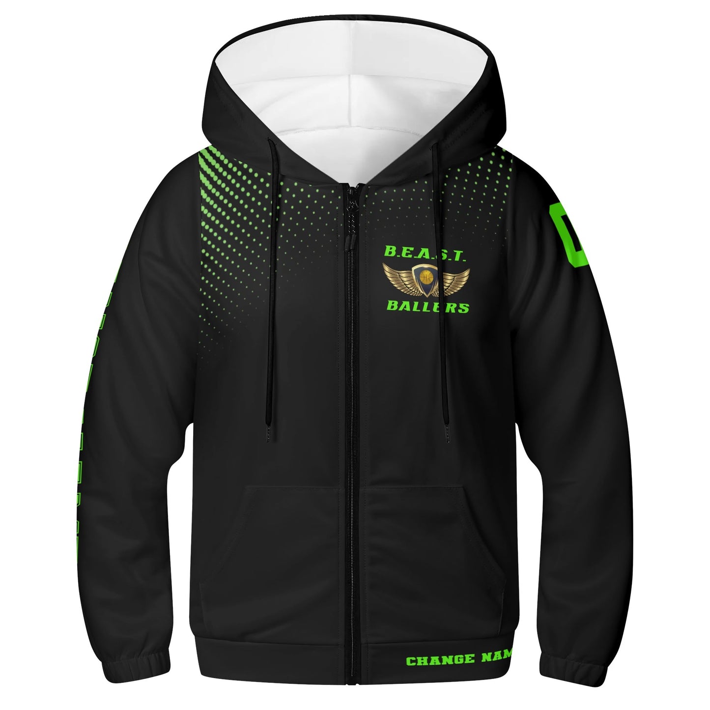 BEAST Ballers Youth Lightweight Zipper Hoodie