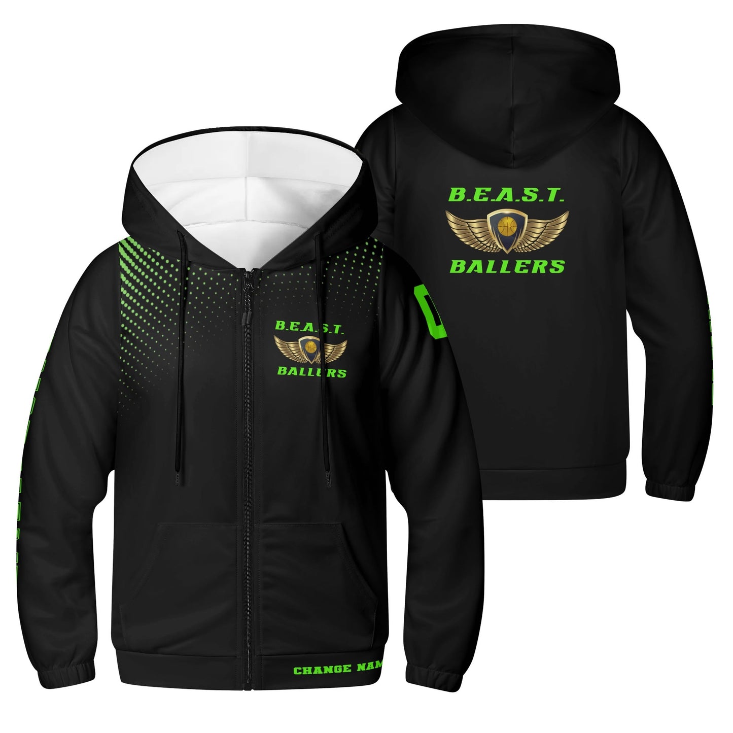 BEAST Ballers Youth Lightweight Zipper Hoodie