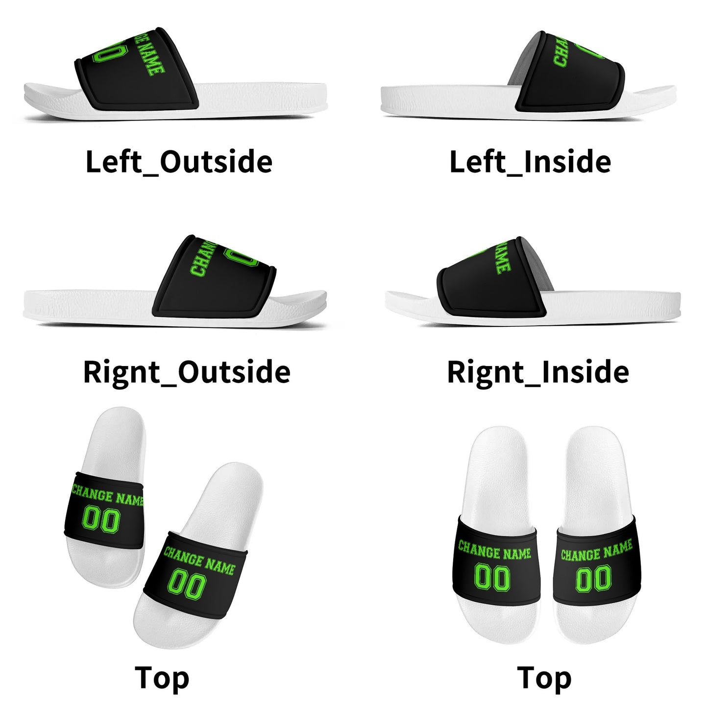 BEAST Ballers Mens PVC Black and White Slides