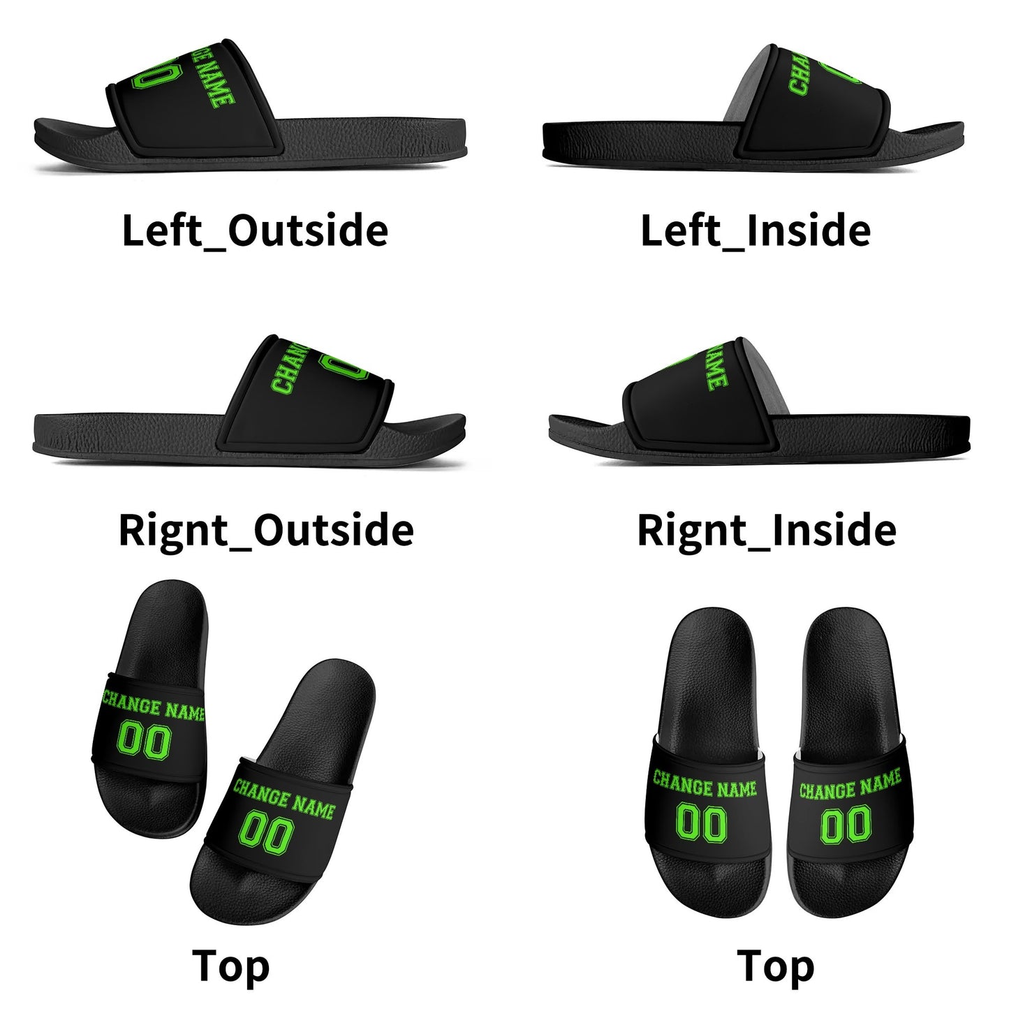 BEAST Ballers Mens PVC Black and White Slides