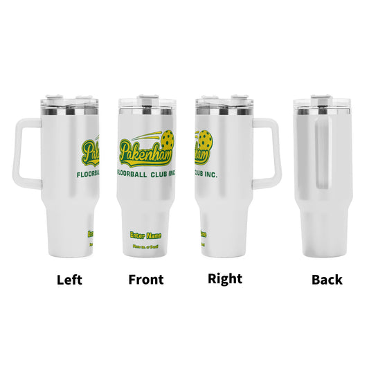 Pakenham Floorball Personalised White Stainless Steel Tumbler (1.2L) (NAME)