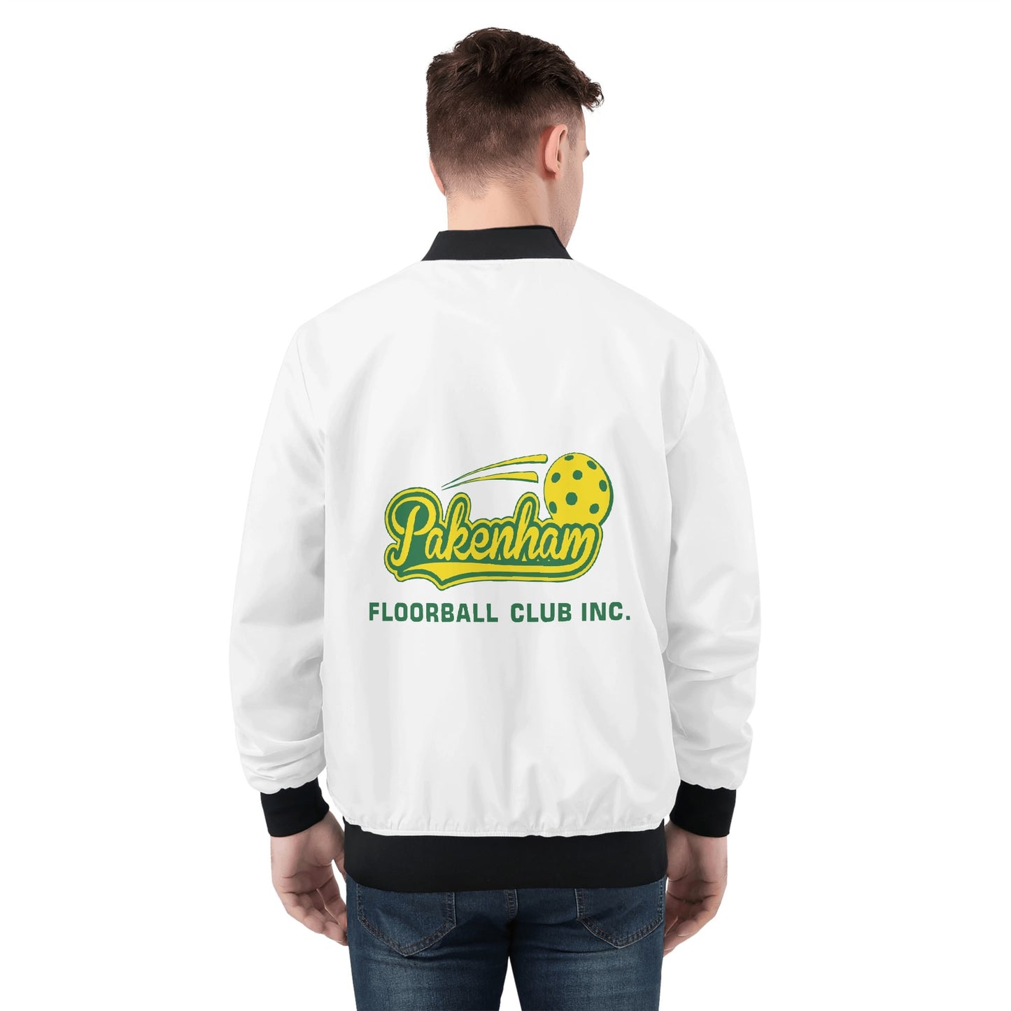 Pakenham Floorball Zip Up Bomber Jacket (Black & White)