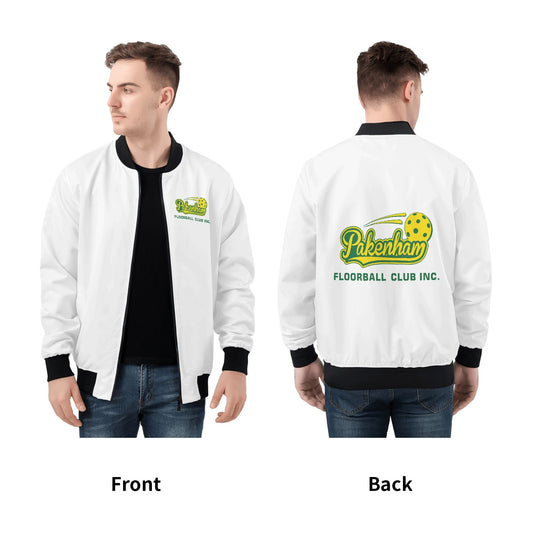 Pakenham Floorball Zip Up Bomber Jacket (Black & White)