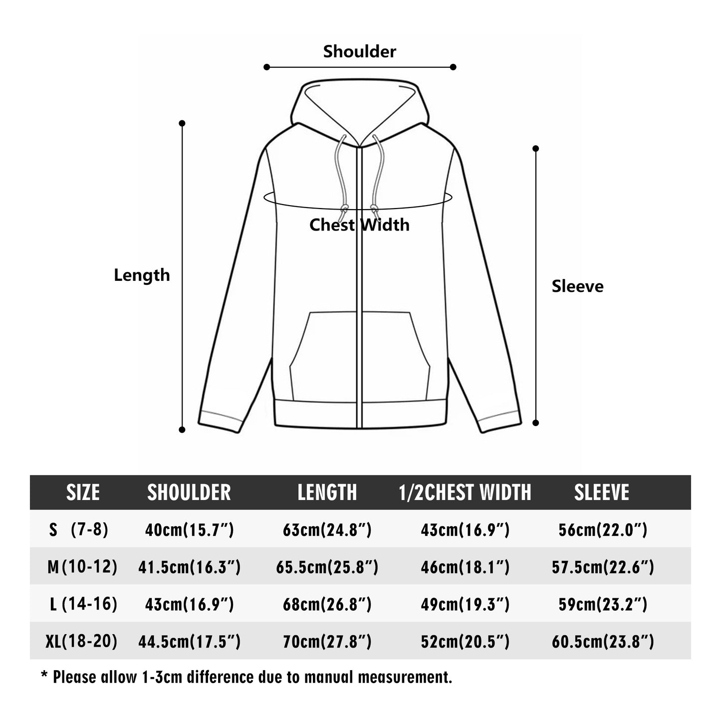 Basketball Youth Lightweight Zipper Hoodie Personalised
