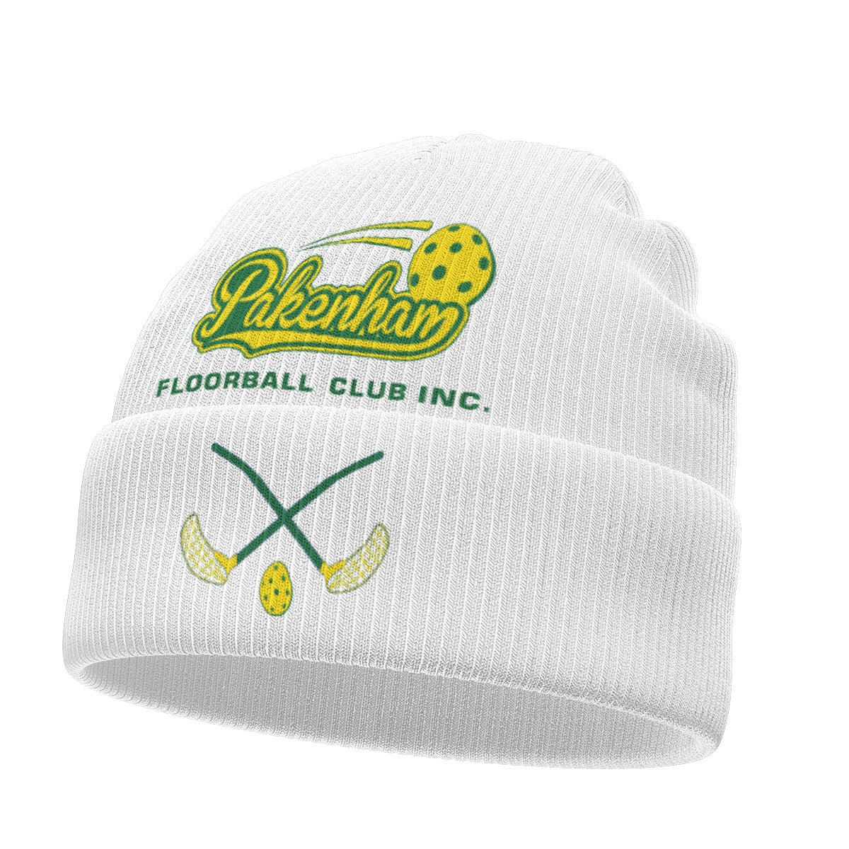 Pakenham Floorball White Beanie