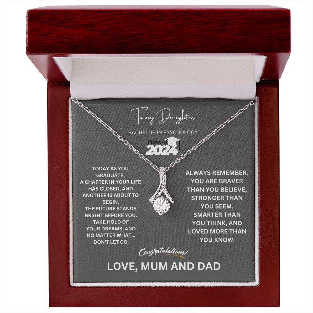 To My Daughter - Bachelor in Psychology - Class of 2024 (Alluring Beauty necklace)