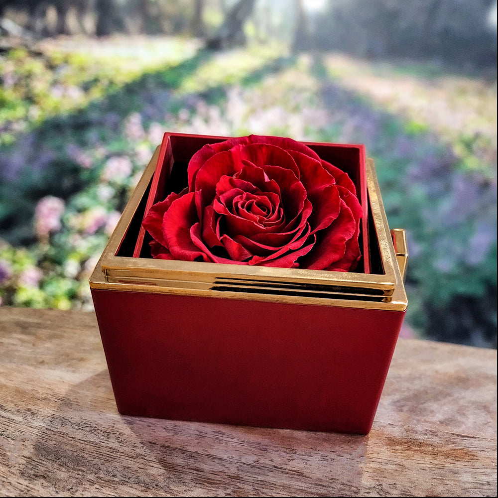 To My Mother - Like a gem you shine so bright - (Love Knot with Rotating Rose Gift Box)