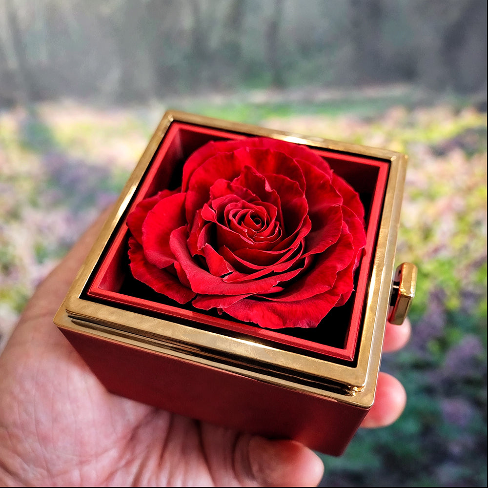 To My Mother - Like a gem you shine so bright - (Love Knot with Rotating Rose Gift Box)