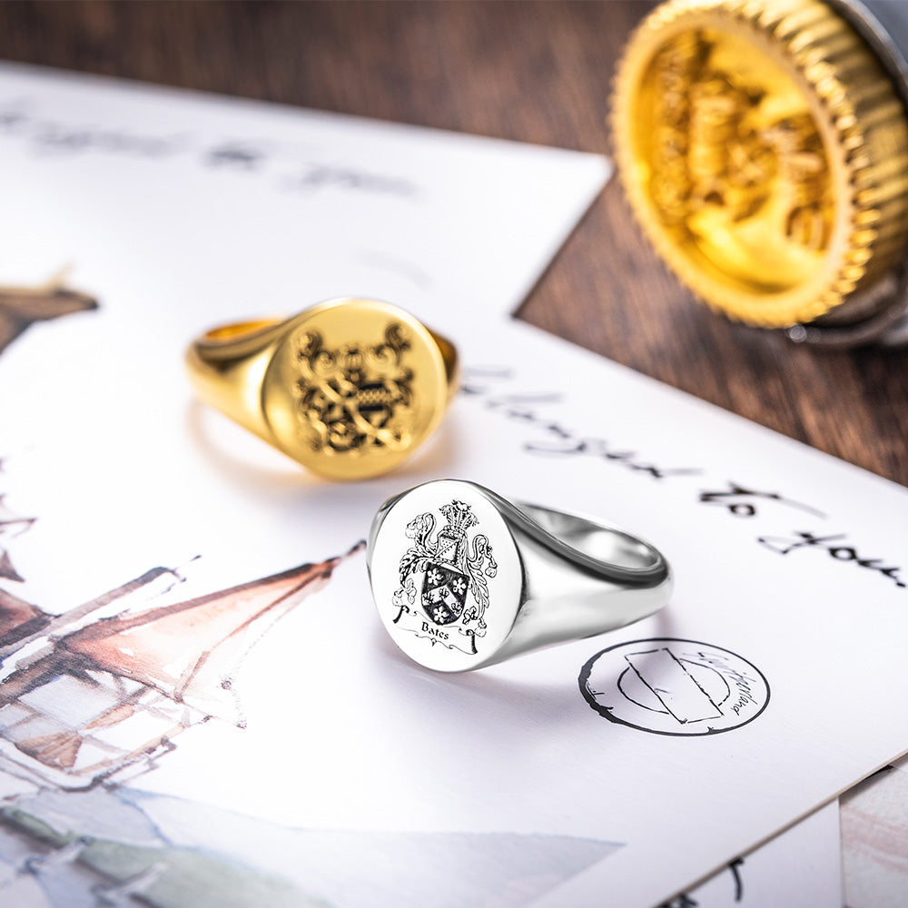 Personalized Family Signet Rings