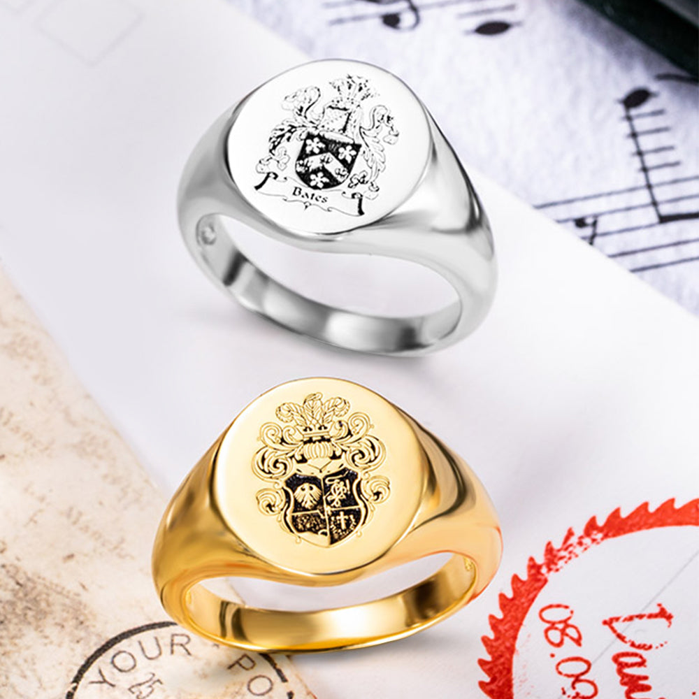 Personalized Family Signet Rings