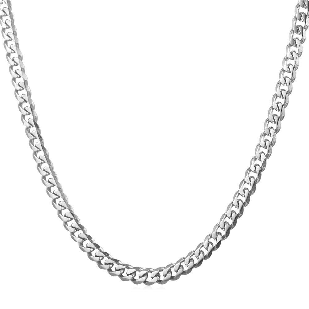 Cuban Link Chain 14K Gold 316L Stainless Steel and Black
