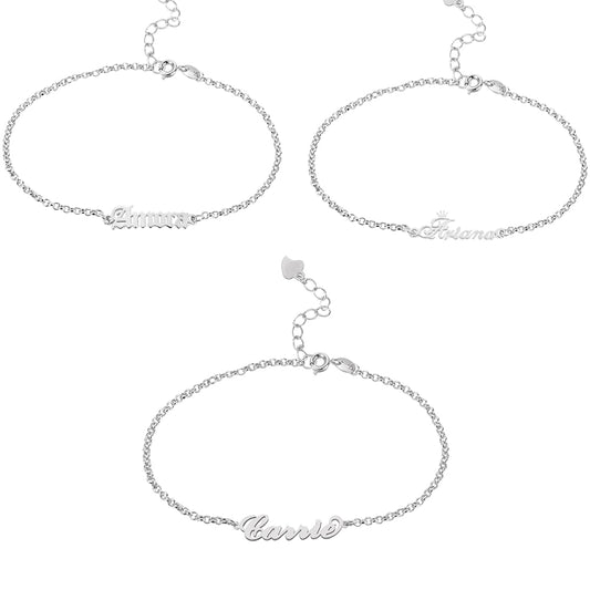 Customized Name Anklet Silver 925