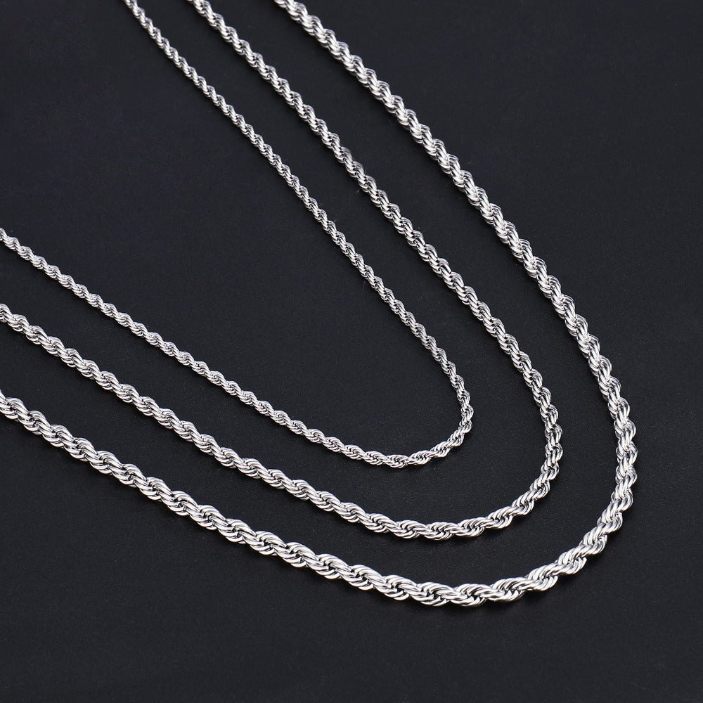 Rope chain woven necklace