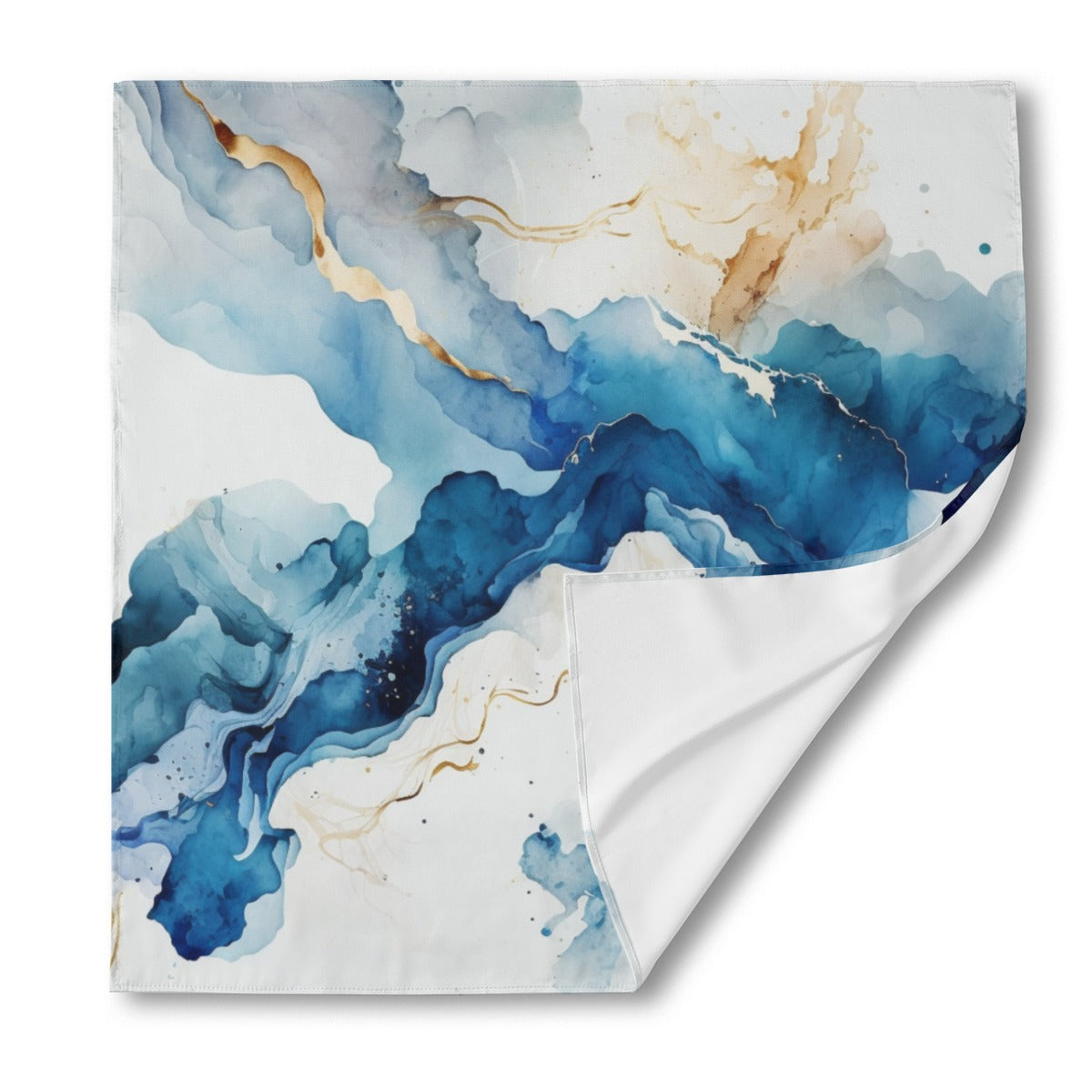 Head Scarf / Bandana - blue gold
