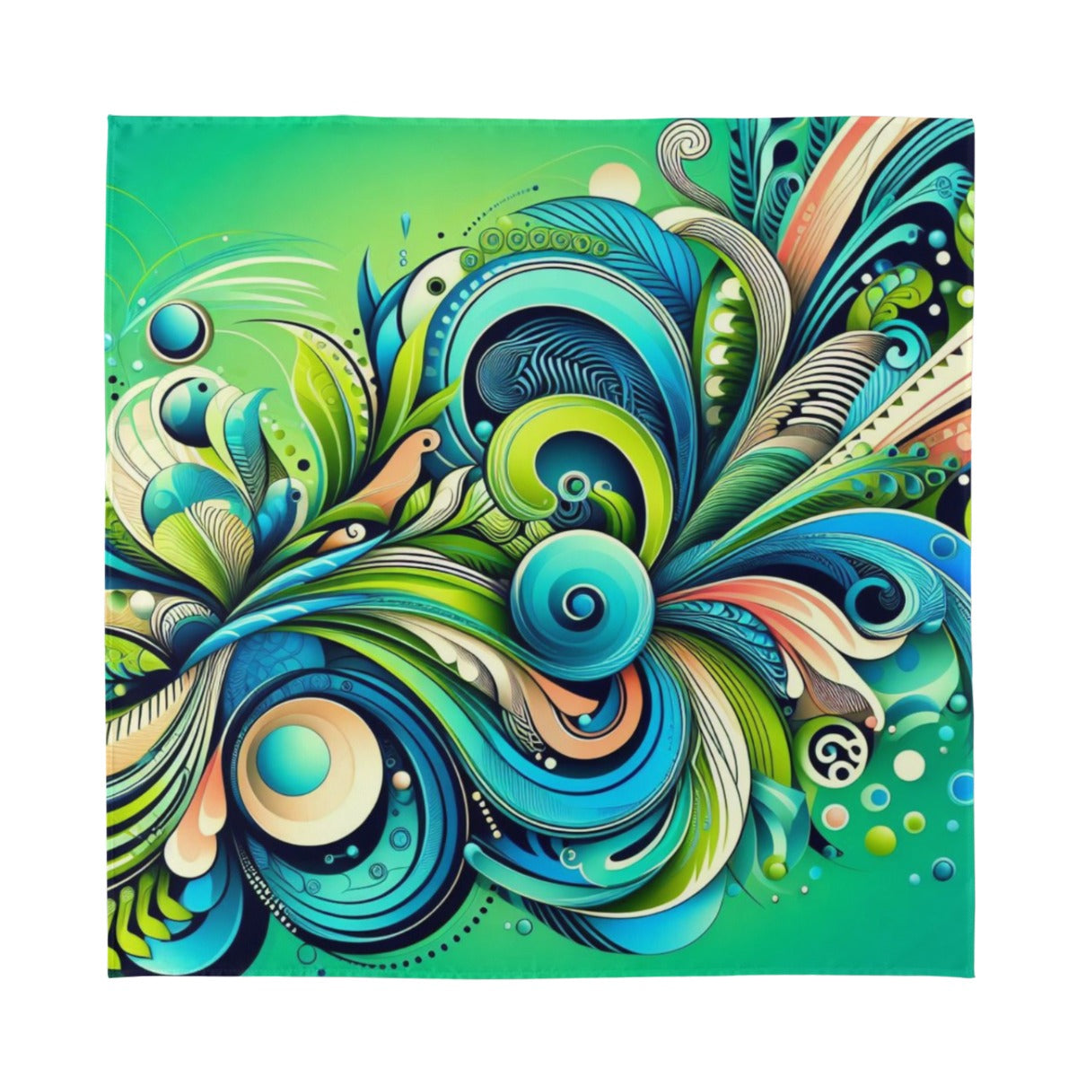 Head Scarf / Bandana - Peacock