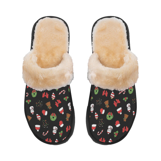 Men's Home Plush Slippers - Christmas