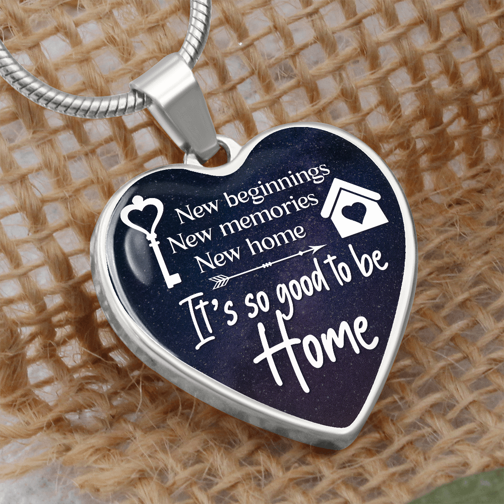 New beginnings. (Heart Pendant Engraving Snake Chain necklace)