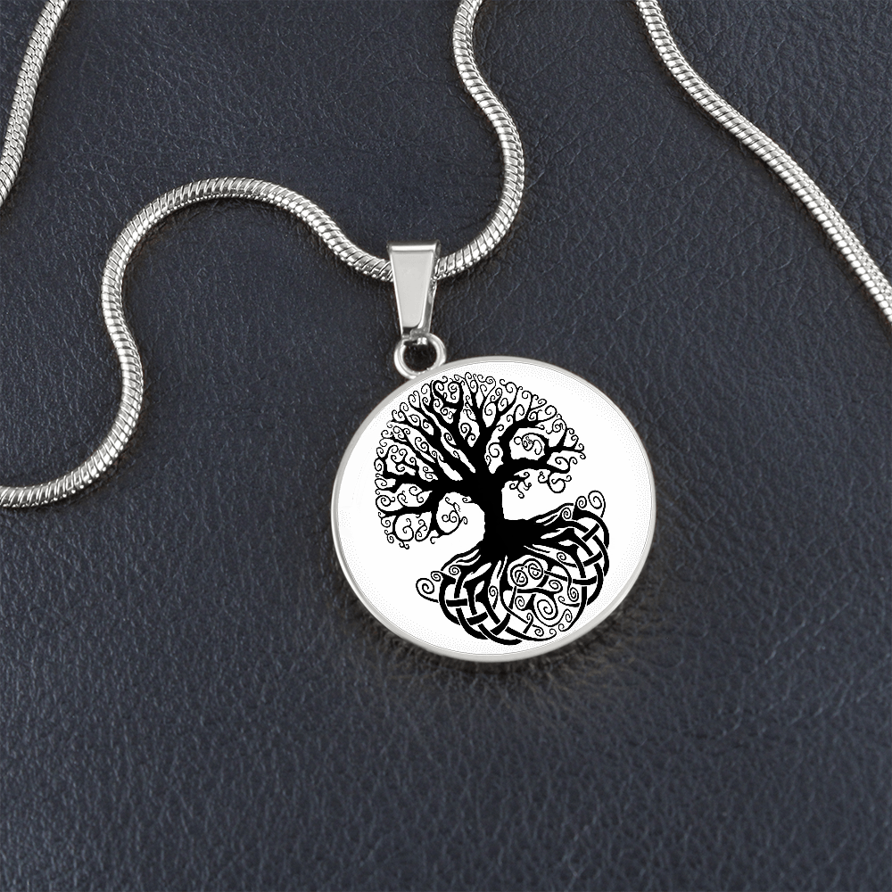 Celtic Tree of (Circle Pendant necklace)
