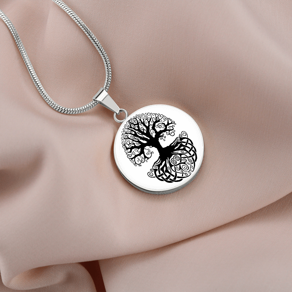 Celtic Tree of (Circle Pendant necklace)