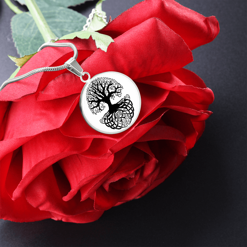 Celtic Tree of (Circle Pendant necklace)