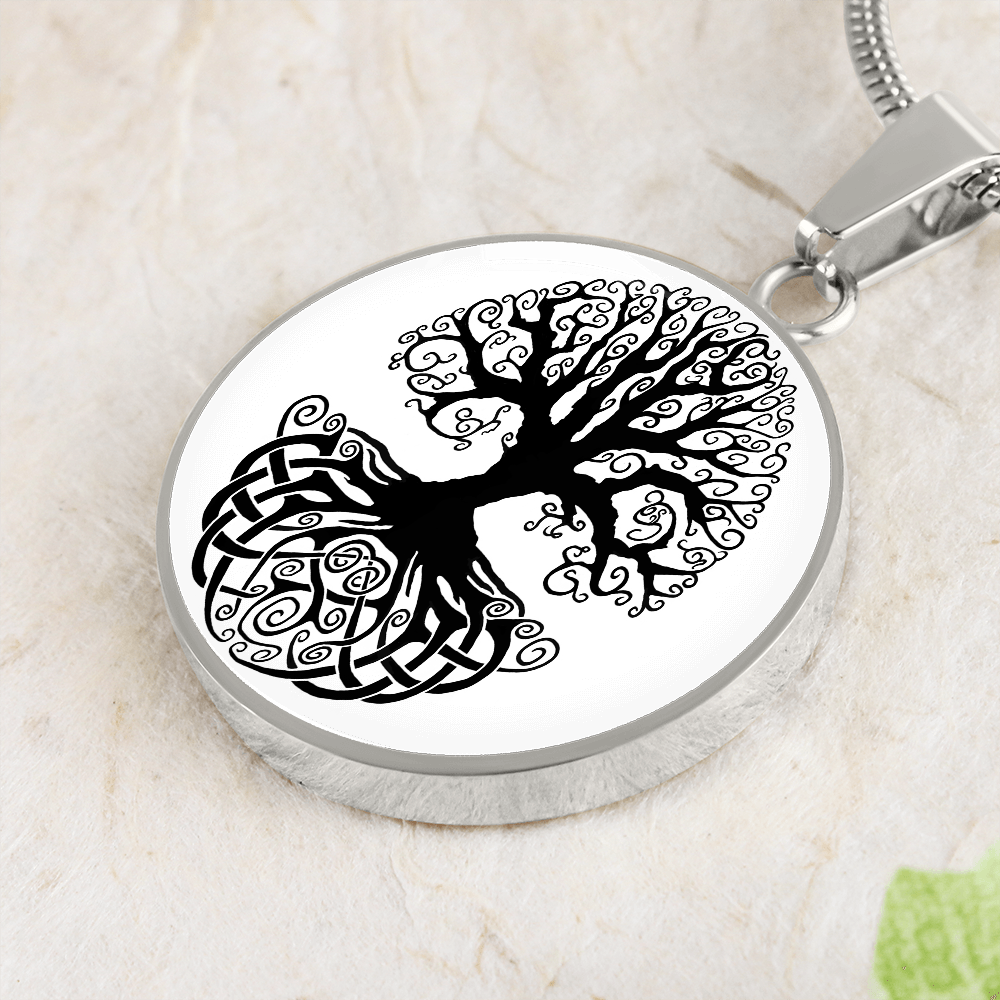 Celtic Tree of (Circle Pendant necklace)
