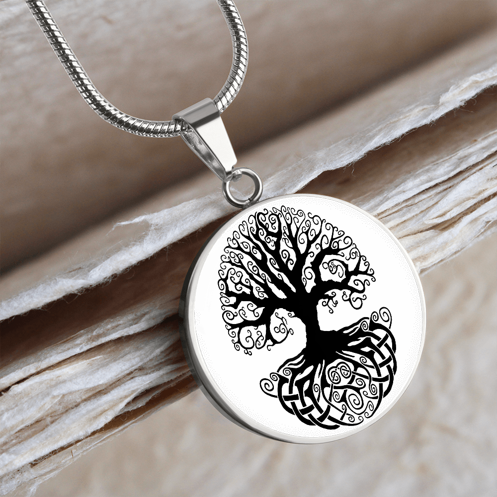 Celtic Tree of (Circle Pendant necklace)