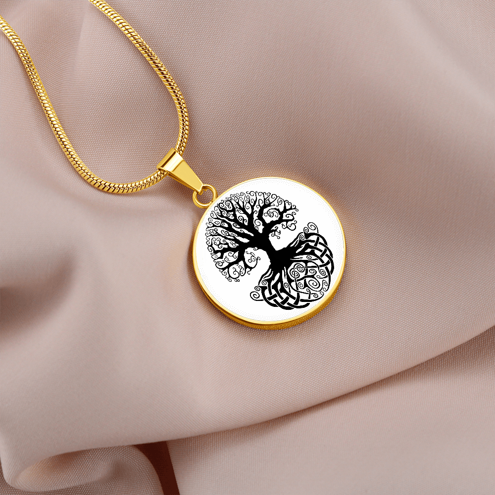 Celtic Tree of (Circle Pendant necklace)