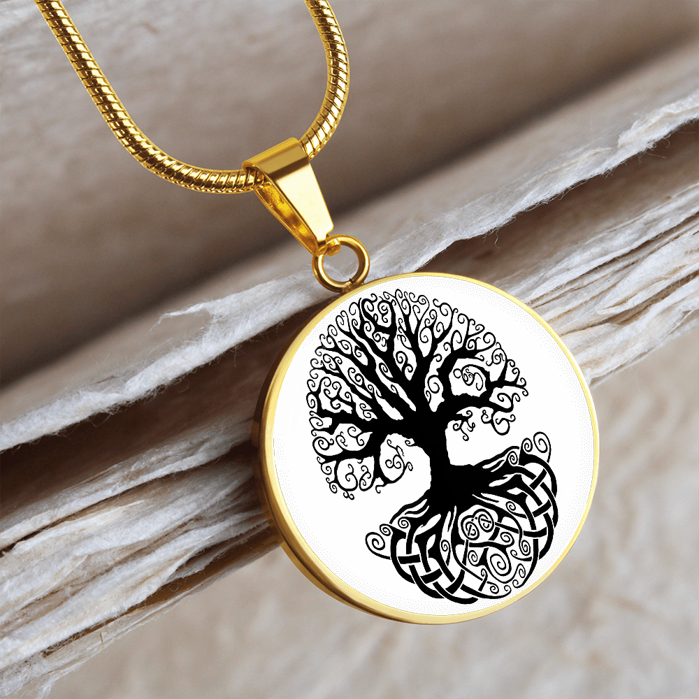 Celtic Tree of (Circle Pendant necklace)