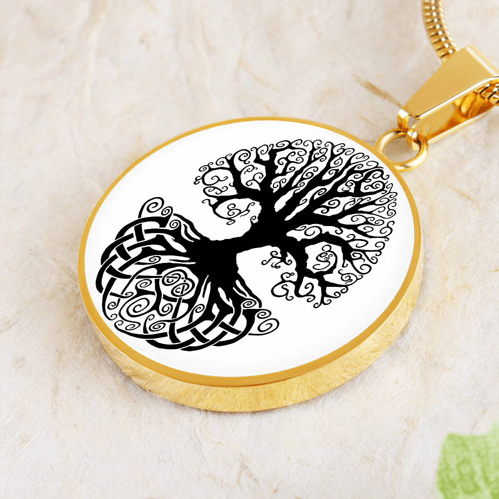 Celtic Tree of (Circle Pendant necklace)