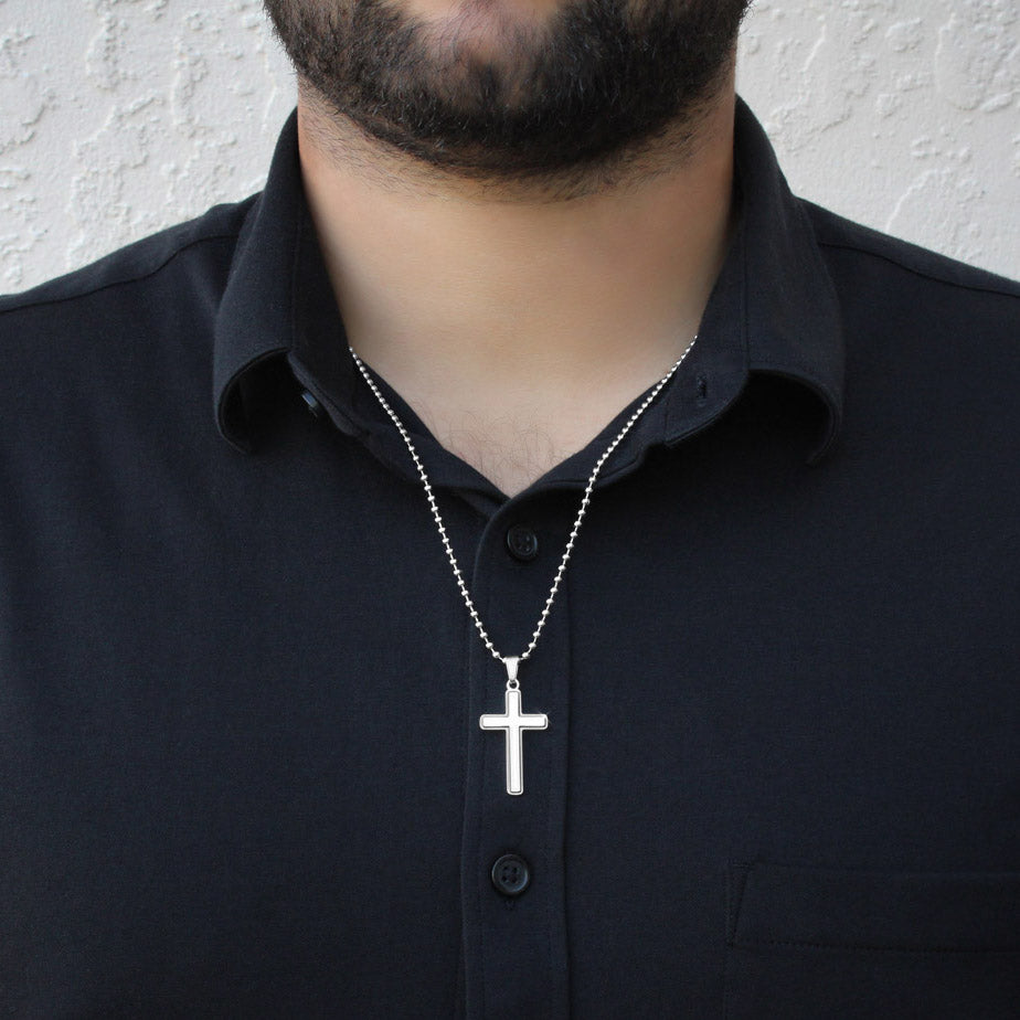 Mom. You will forever be in my heart. (Personalized Cross Necklace)