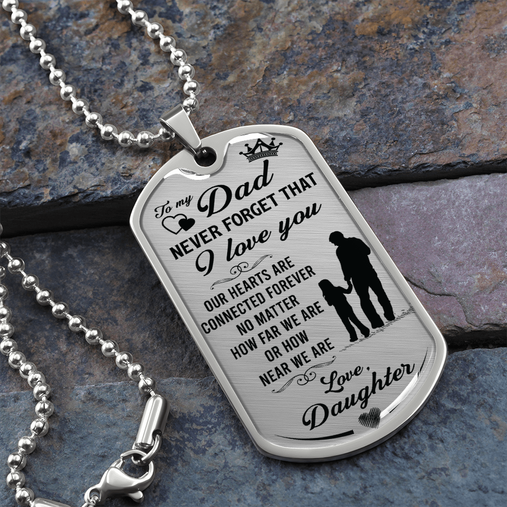 Dad dog tag necklace online