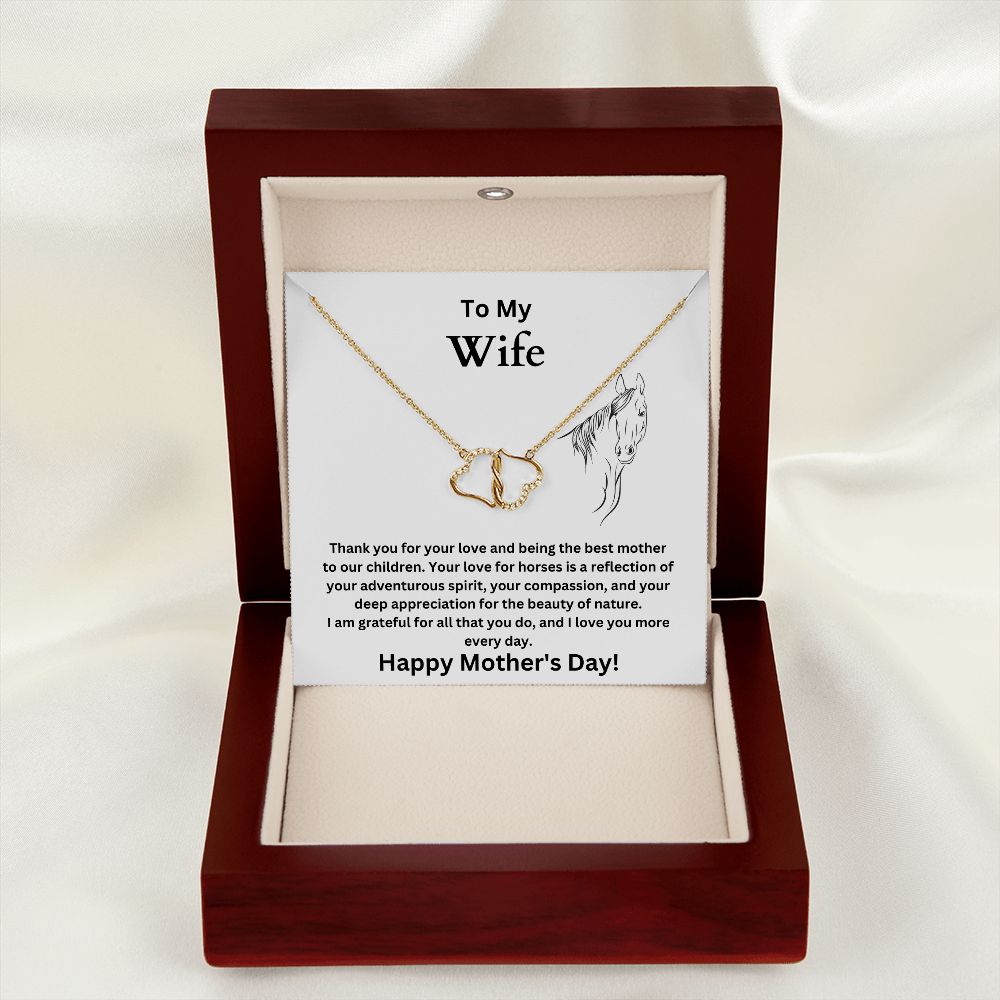 To My Wife - Beauty of Nature - Mother's Day - Solid GOLD (Everlasting Love necklace)