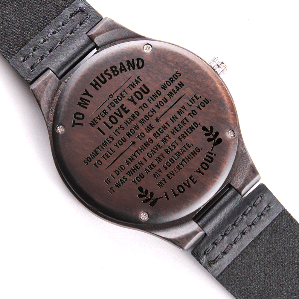 Husband engraved wooden watch shop