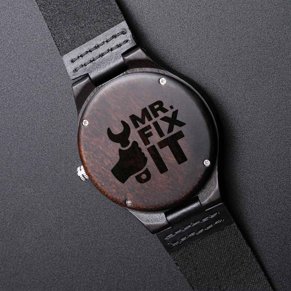 Mr Fix It (Engraved Wooden watch)