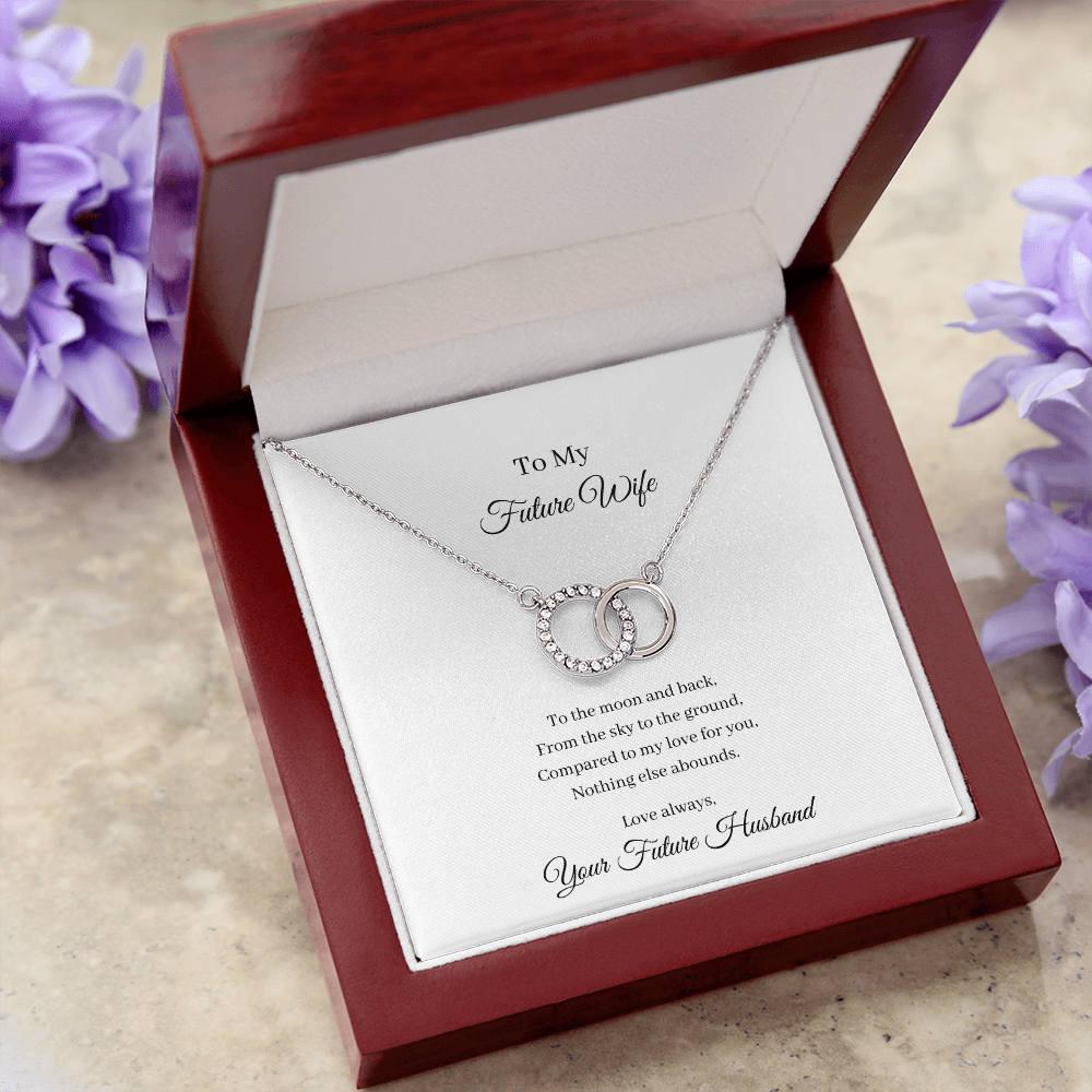 To My Future Wife. To The Moon And Back (Perfect Pair Necklace)