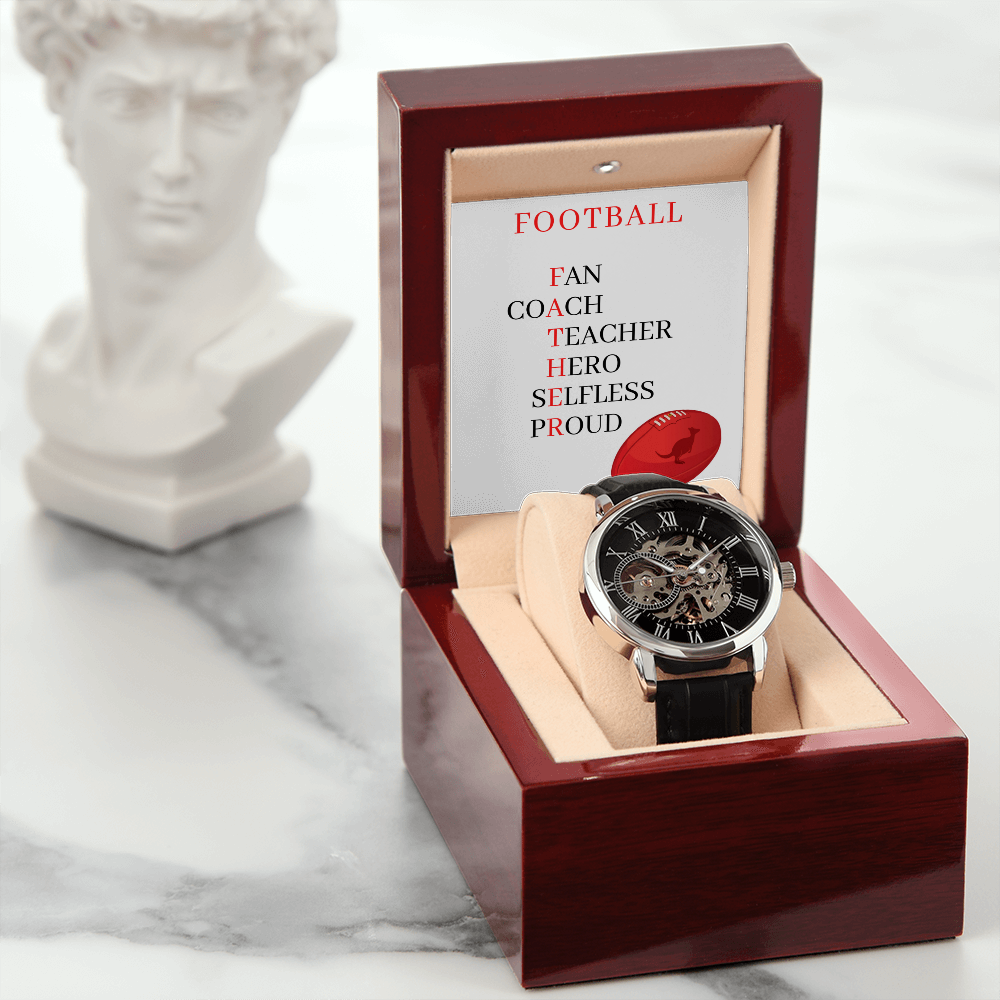 FATHER AUSTRALIAN FOOTBALL (Men's Openwork Watch)