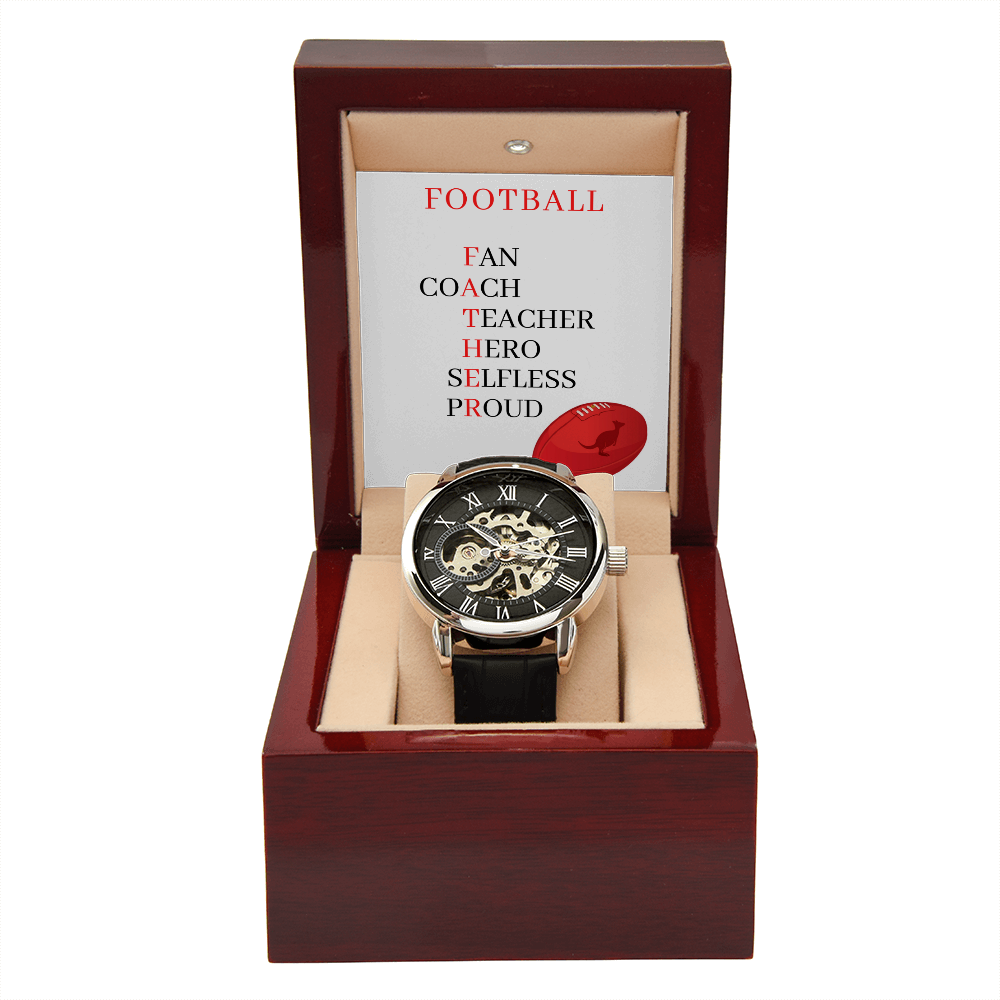 FATHER AUSTRALIAN FOOTBALL (Men's Openwork Watch)