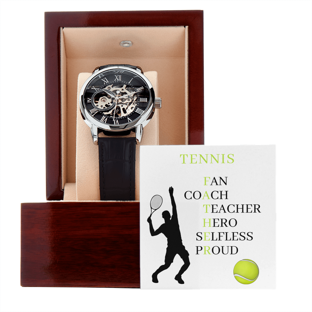 FATHER TENNIS (Men's Openwork Watch)