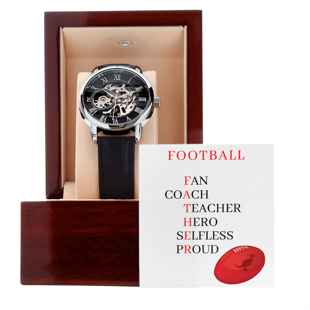 FATHER AUSTRALIAN FOOTBALL (Men's Openwork Watch)