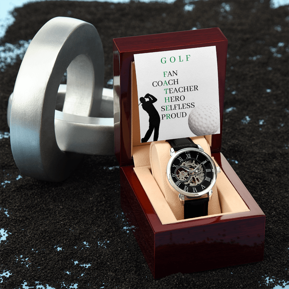 FATHER GOLF (Men's Openwork Watch)