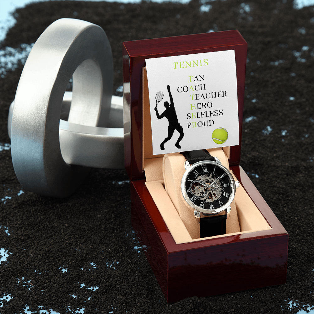 FATHER TENNIS (Men's Openwork Watch)