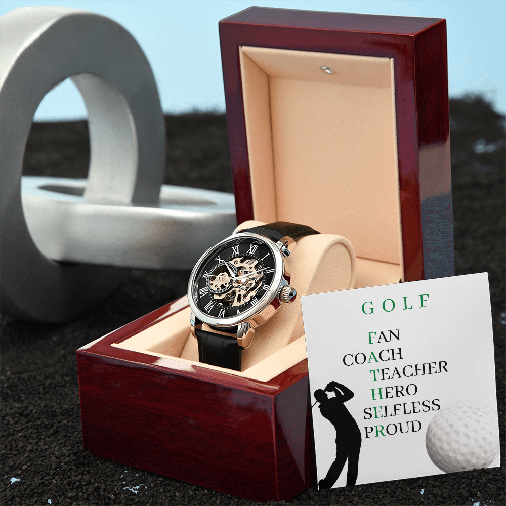 FATHER GOLF (Men's Openwork Watch)