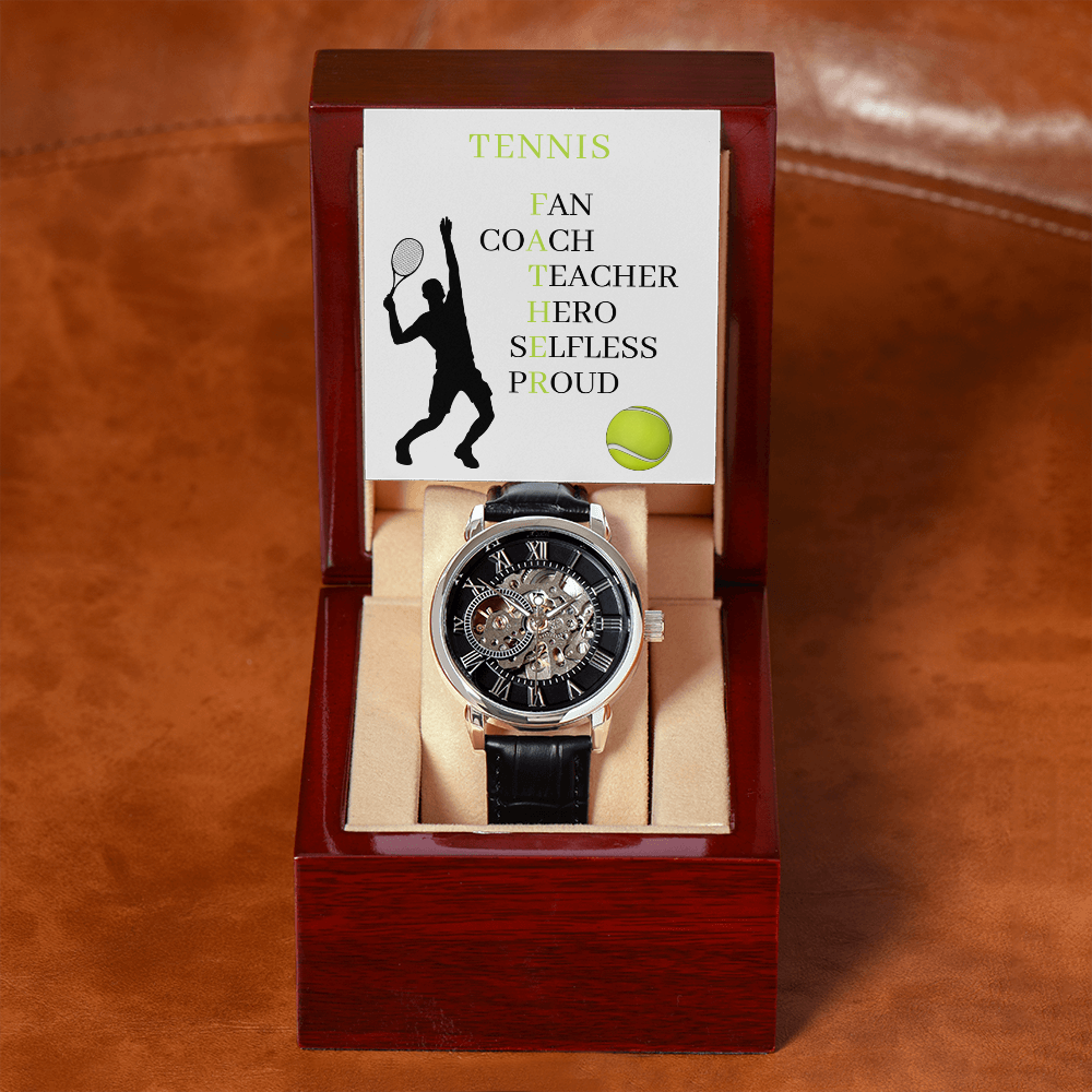 FATHER TENNIS (Men's Openwork Watch)