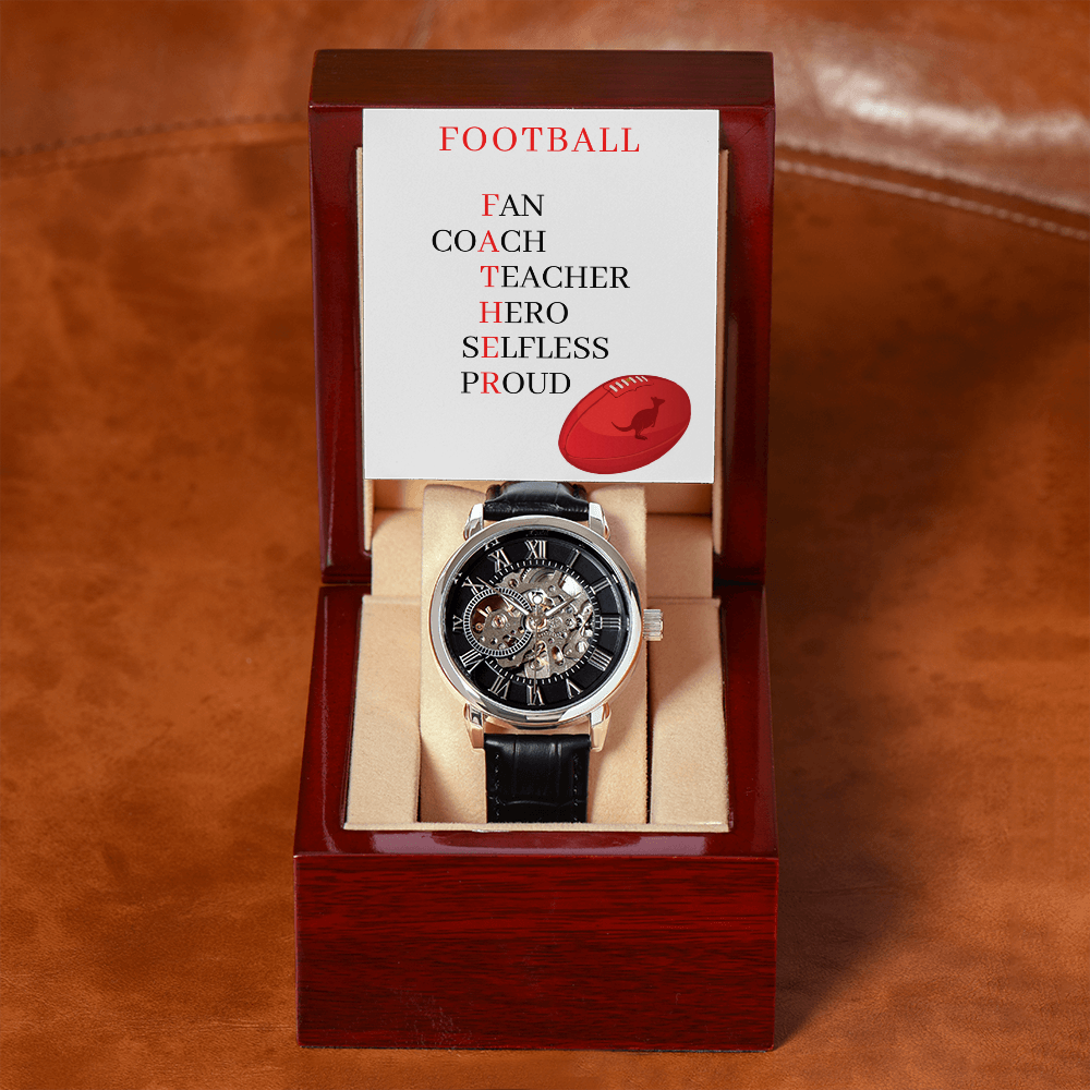 FATHER AUSTRALIAN FOOTBALL (Men's Openwork Watch)