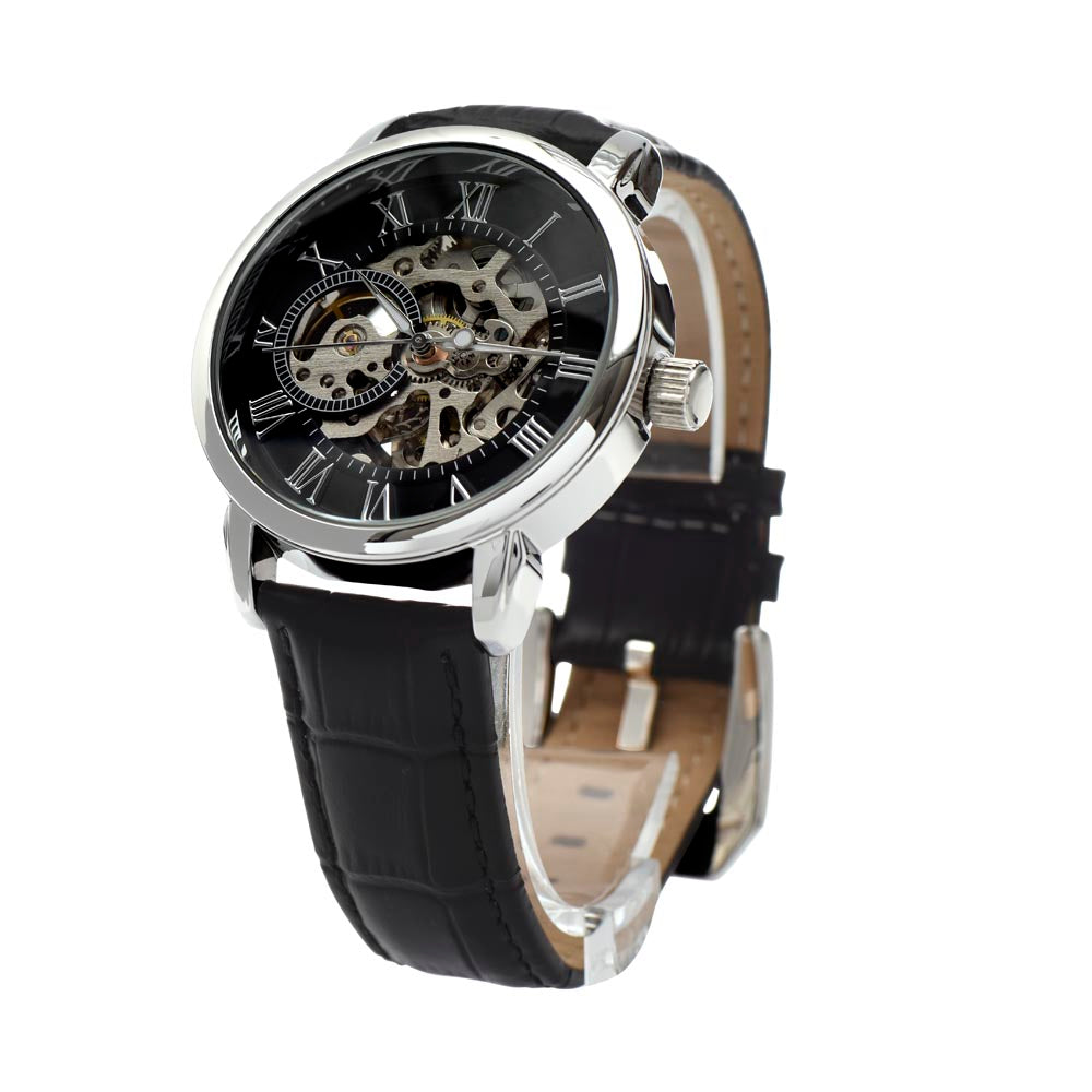 Smokin' Hot Husband. Happy Father's Day (Men's Openwork Watch)(Message Card Personalizer)