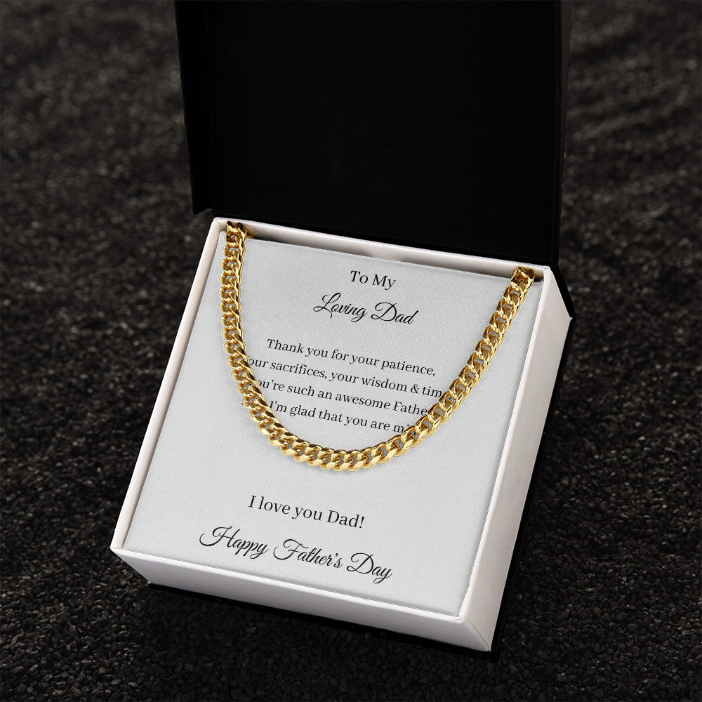 To My Loving Dad - Happy Father's Day (Cuban Link Chain Necklace)