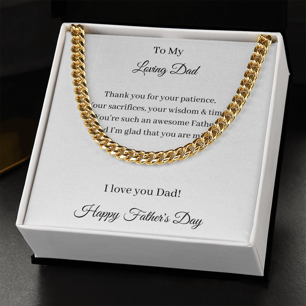 To My Loving Dad - Happy Father's Day (Cuban Link Chain Necklace)