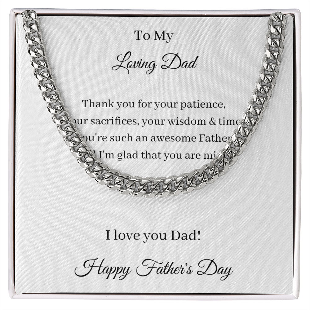 To My Loving Dad - Happy Father's Day (Cuban Link Chain Necklace)