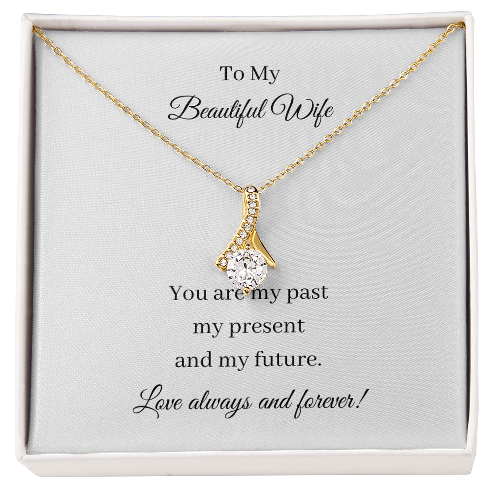 To My Beautiful Wife - Past Present Future (Alluring Beauty necklace)