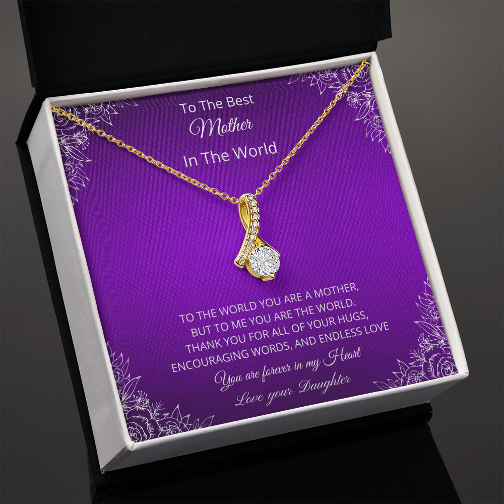 To The Best Mother In The World - Purple (Alluring Beauty necklace)